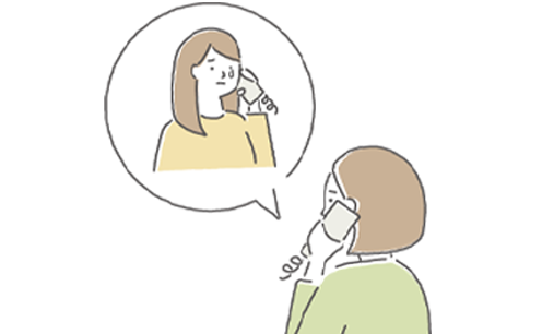 ご親族や菩提寺への連絡をしている様子